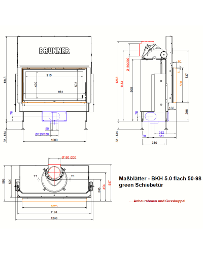 Камінна топка Brunner Flat BKH 50-98
