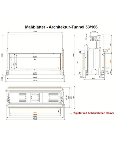 Камінна топка Brunner Architektur-kamin Tunnel 53-166 гільйотина