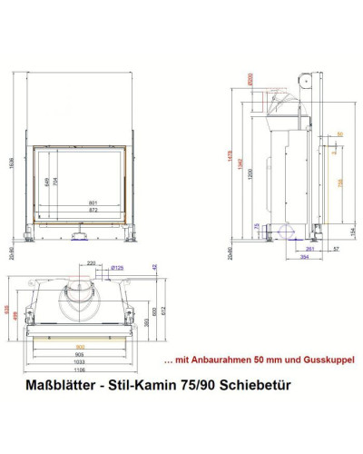 Камінна топка Brunner Stil-Kamin 75/90 гільйотина