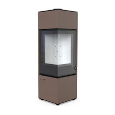 Стальна піч Defro Home QUADROOM LONG коричнева
