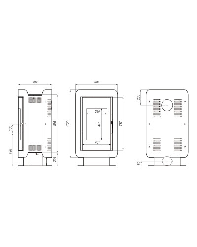 Стальна піч Defro Home OVAL