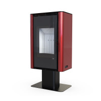 Стальна піч Defro Home SOLUM TOP червона