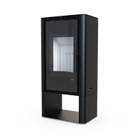 Стальна піч Defro Home SOLUM LOG чорна