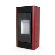 Стальна піч Defro Home SOLUM червона