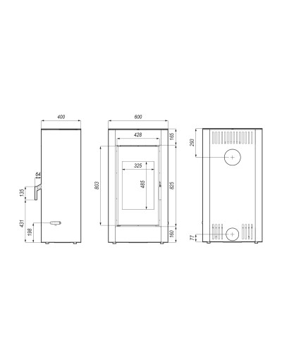 Стальна піч Defro Home SOLUM біла