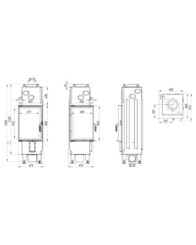 Камінна топка Defro Home INTRA V кутова