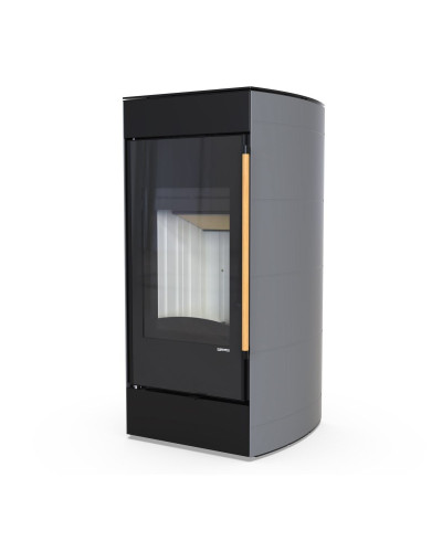 Стальна піч Defro Home HYDROFIRE сіра з водяним контуром