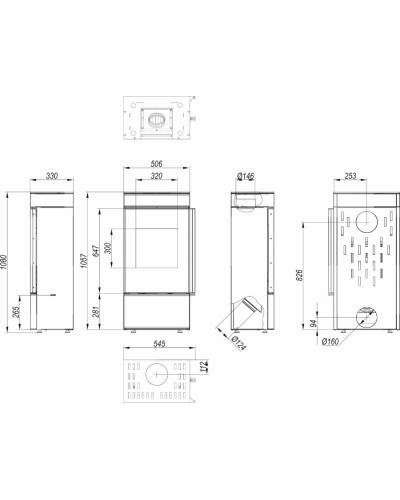 Стальна піч Defro Home CUBE MINI
