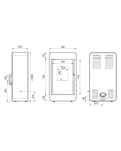 Стальна піч Defro Home PICO біла