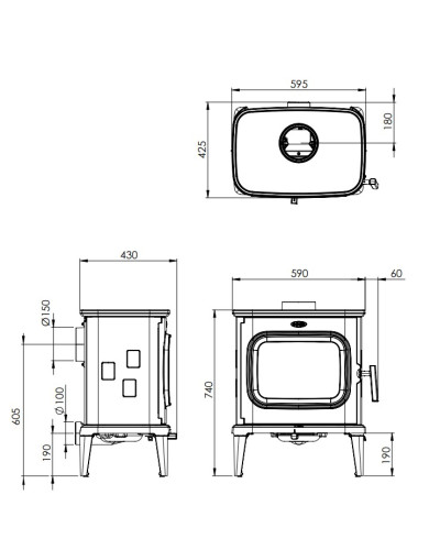 Чавунна пічка Dovre Saga 207