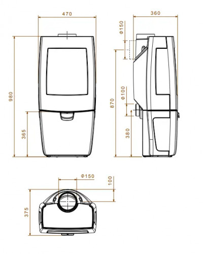 Чавунна пічка Dovre Sense 203