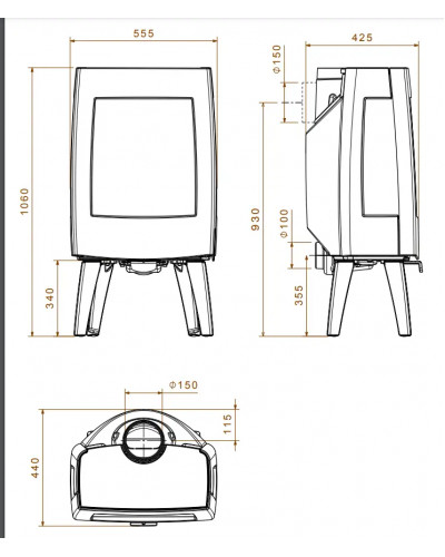Чавунна пічка Dovre Sense 303