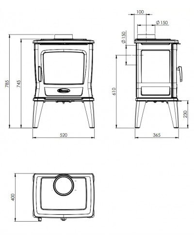 Чавунна пічка Dovre Tai 35W