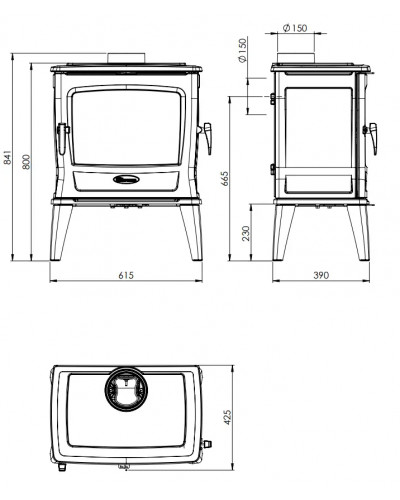 Чавунна пічка Dovre Tai 45WD