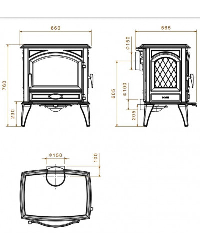 Чавунна пічка Dovre 640WD