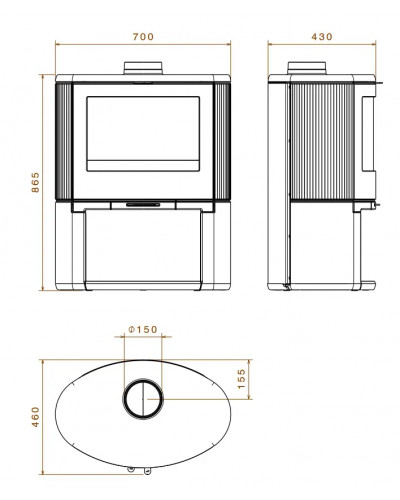 Чавунна пічка Dovre BOW/WB