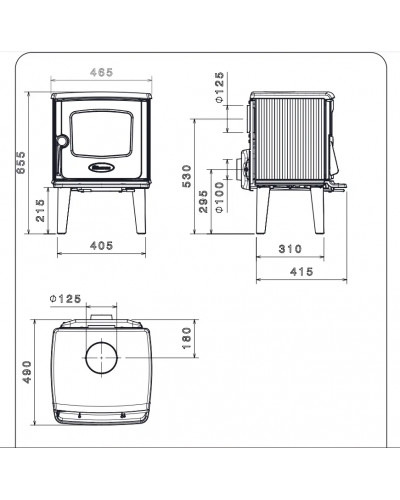 Чавунна пічка Dovre 325CB