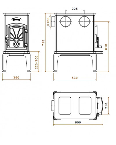 Чавунна пічка Dovre 40 CBS