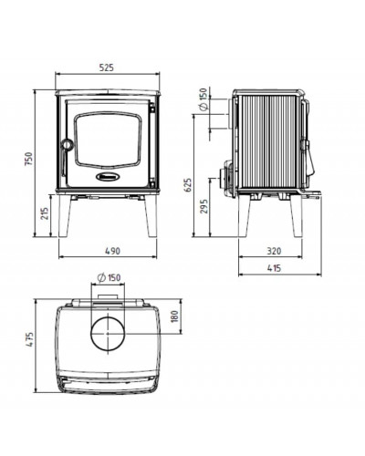 Чавунна пічка Dovre 525CB
