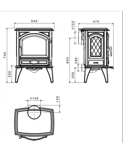 Чавунна пічка Dovre 540W
