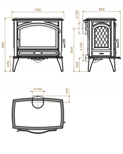 Чавунна пічка Dovre 760WD