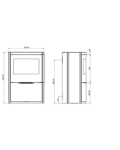 Стальна піч Ember Kamin O1 XL