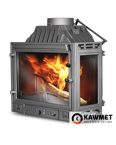 Камінна топка KAWMET W4 кутова з перегородкою