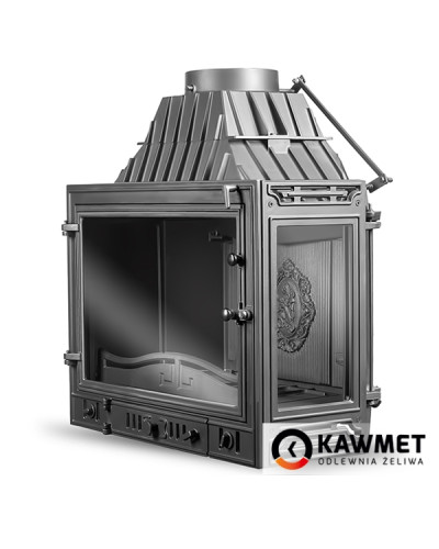 Камінна топка KAWMET W3 кутова з перегородкою