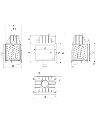 Камінна топка Kratki ZUZIA ECO/DECO 12