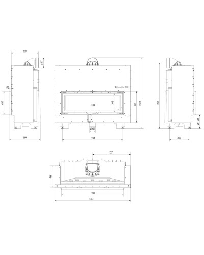 Камінна топка Kratki MB120/G гільйотина