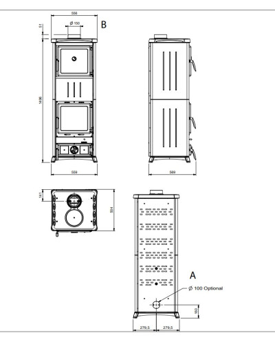 Піч-камін La Nordica NOVA FORNO STEEL