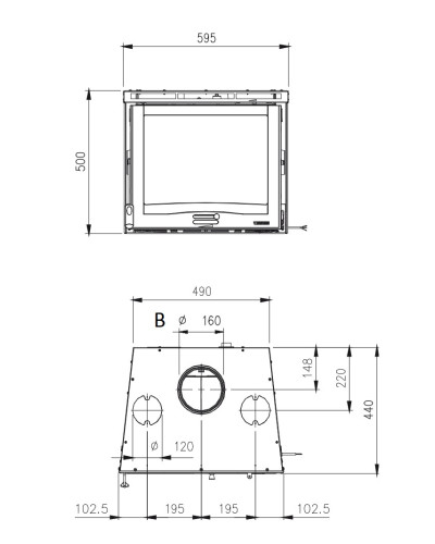 Камінна топка La Nordica Inserto 60 4.0 - Ventilato