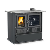Опалювально-варильна піч La Nordica ROSA 5.0 STEEL чорна