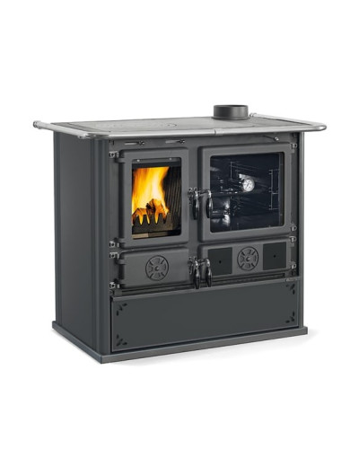 Опалювально-варильна піч La Nordica ROSA 5.0 STEEL чорна