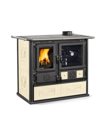 Опалювально-варильна піч La Nordica ROSA 5.0 CERAMICA кремова