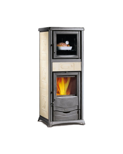Піч-камін La Nordica TERMOROSSELLA DSA 4.0 PLUS FORNO кремова з водяним контуром