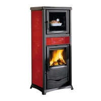 Піч-камін La Nordica TERMOROSSELLA DSA 4.0 PLUS FORNO червона з водяним контуром