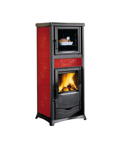 Піч-камін La Nordica TERMOROSSELLA DSA 4.0 PLUS FORNO червона з водяним контуром