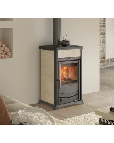 Піч-камін La Nordica TERMOROSSELLA DSA 4.0PLUS EVO кремова з водяним контуром
