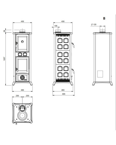 Піч-камін La Nordica Gemma Forno 5.0 стеатит