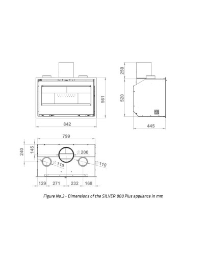 Камінна топка Lacunza Silver 800 Plus