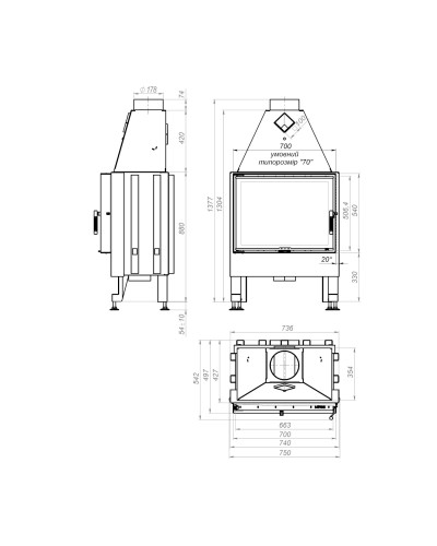 Камінна топка M-Fire 70
