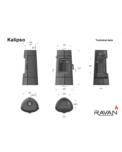 Чавунна пічка Ravan Kalipso