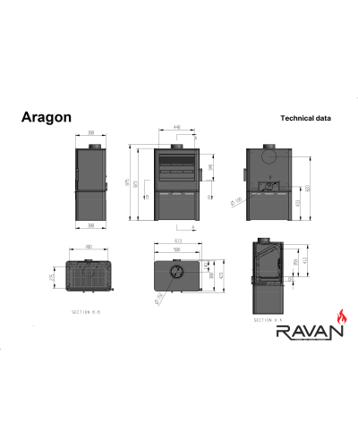 Чавунна пічка Ravan Aragon