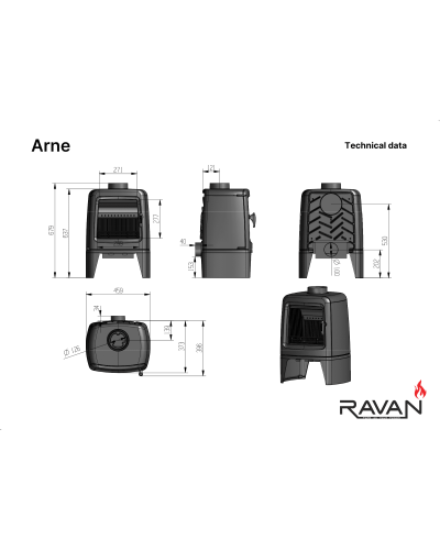 Чавунна пічка Ravan Arne