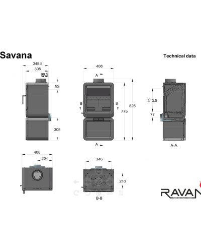 Чавунна пічка Ravan Savana