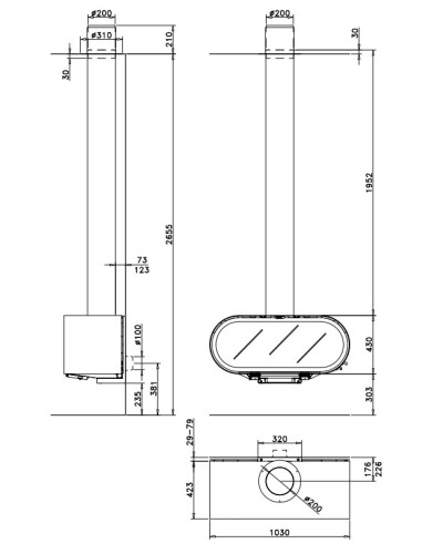 Дизайнерський камін Rocal D-8