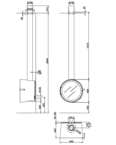 Дизайнерський камін Rocal D-7