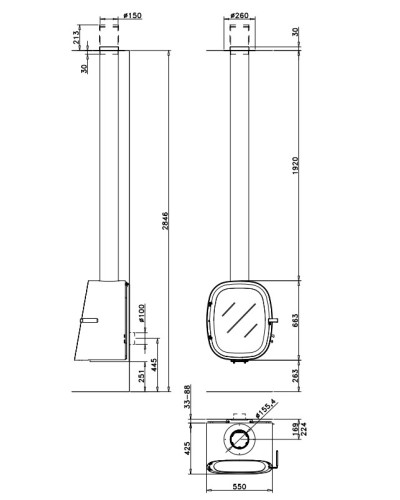 Дизайнерський камін Rocal Oval
