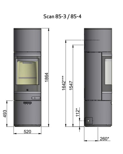 Стальна пічка Scan 85 - 4